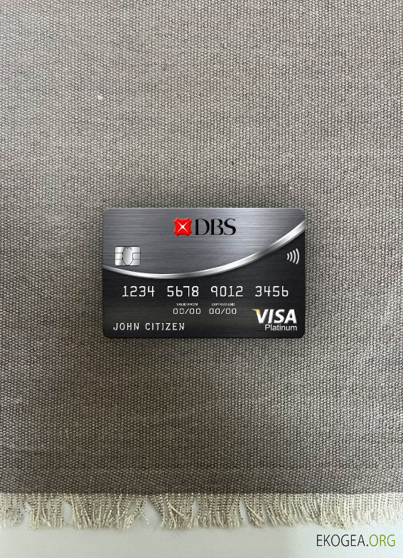 Photolook de la carte visa platine de la banque DBS de Thaïlande